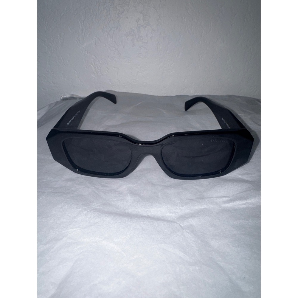 Prada Symbole Rectangle Sunglasses Black Acetate H211024 51-22-141-a